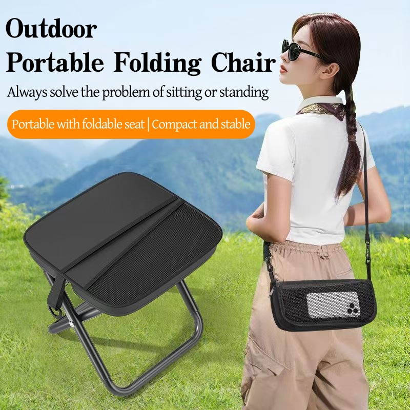Outdoor Adventure Backpack - 4Q Portable Foldable Backpack Stool Lightweight