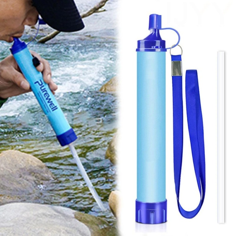 Outdoor Adventure Gear - Backpacking Portable Water Filter Straw Emergency