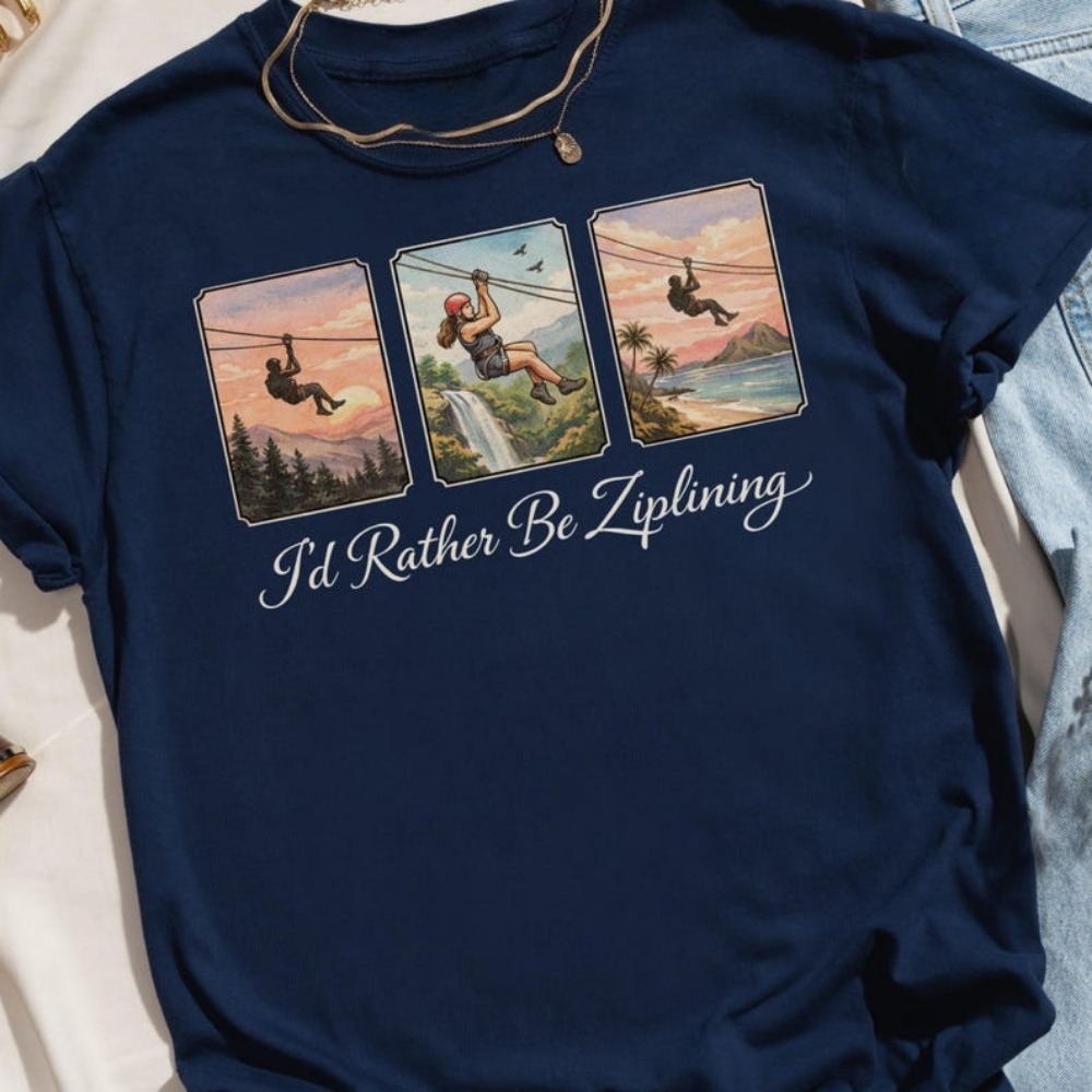 I'd Rather Be Ziplining T-Shir - огляд і ціна Outdoor Adventure Zipline