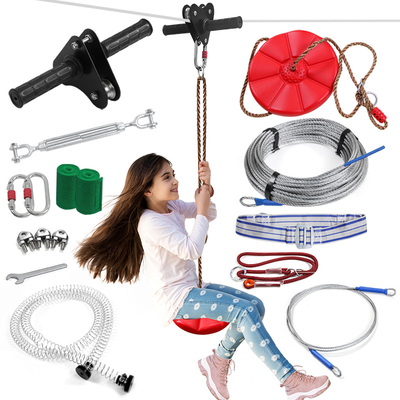 Kids Zipline Kit with Disc Swi - огляд і ціна Outdoor Adventure Zipline