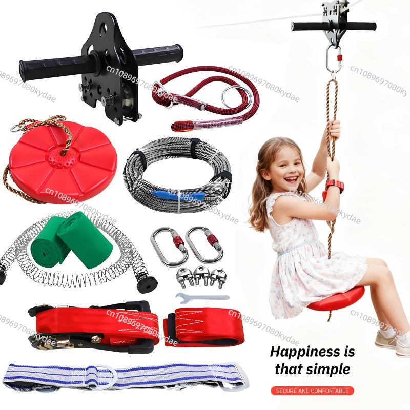 Kids Zip Line Kit Backyard Out - огляд і ціна Outdoor Adventure Zipline