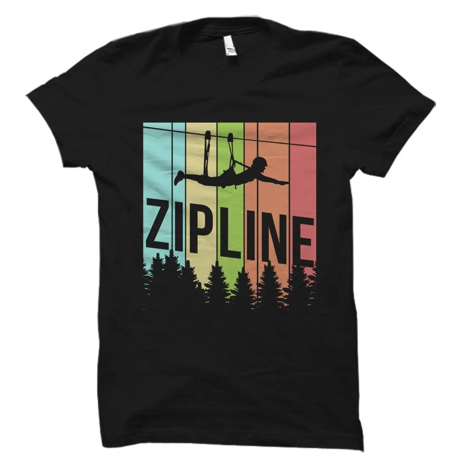 Vintage Retro Zipline T shirt  - огляд і ціна Outdoor Adventure Zipline